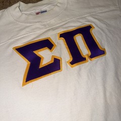 VTG Sigma Pi Fraternity Eagle USA Embroidered Shirt Sz M
