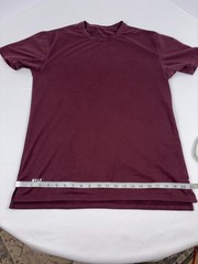 BYLT Premium Basics Men’s T-Shirt Large L Red Basic Crew Split Hem Tee