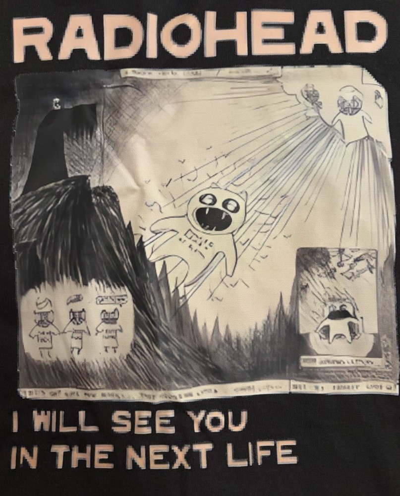 Radiohead Tshirt Amnesiac Era Print Short Sleeve Black T-Shirt BRAND NEW