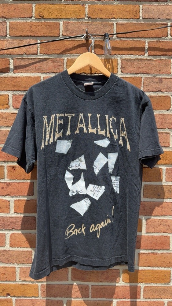 Vintage 1991 Metallica “Back Again” Metal Band Tee Size Large Grunge Rock