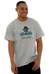 Life is Crap Cruise Vacation Funny Sarcasm Womens or Mens Crewneck T Shirt Tee