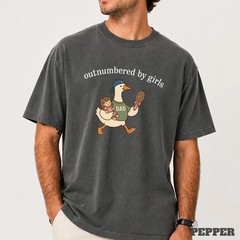 Outnumbered by Girls, Girl Dad Shirt Funny Father of Daughter T-Shirt