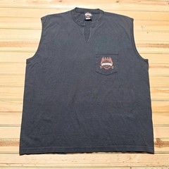 Vintage Y2K Harley-Davidson Ann Arbor Michigan Biker Pocket Muscle Shirt USA 2X