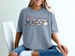 Patriotic Goose T Shirt 4th of July USA Pride Independence Day