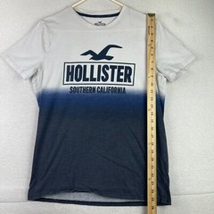 Hollister Ombre T-Shirt Men’s Large Crewneck Blue Must Have Collection Logo