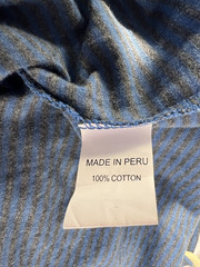 Left Coast Tee Men’s XL Blue Striped Cotton Long Sleeve V Neck