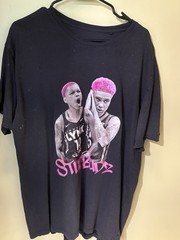 Men’s STUDBUDZ Black/Pink/bleach flecks/ Graphic Print Crew Neck