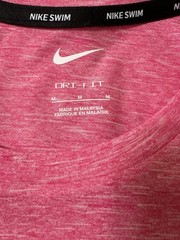 NEW Mens Nike Swim Tee Shirt PINK Dri Fit UPF 40+ Size MEDIUM RARE GORGEOUS!