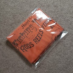 Vintage Polo Ralph Lauren Fishing Tackle Sz 2XL Mens Orange T-Shirt Rods Reels