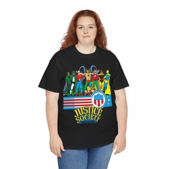 Justice Society T-Shirt – George Perez Art – History of the DC Comics Universe
