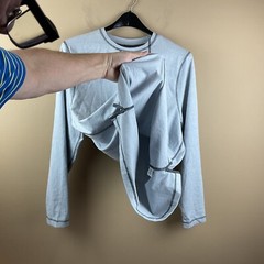 New Ocean Coast men’s XL gray cotton LS Henley pull over shirt