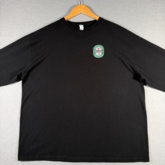 Suna Mens 2XL Black Long Sleeve Hawaiian Surfrider North Shore Graphic T-Shirt