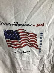 CELEBRATE INDEPENDENCE 2006 T-SHIRT. Hanes Mens 100% Cotton Authentic-T T-Shirt.