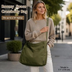 KALIDI Canvas Tote Bag Large Hobo Crossbody Shoulder Handbag Zipper Messenger…