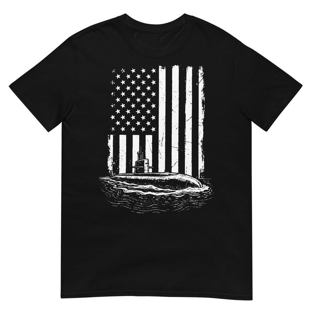 Submarine USA Flag Veteran 4th of July T-Shirt