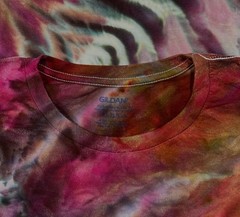 Handmade Ice Tie Dye T-Shirt XL Mens Womens Soft Cotton Rolled Ice Dye