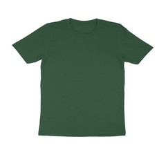 Round Neck Olive Green Color Mix Size Half Sleeve Casual Wear T shirt For Men