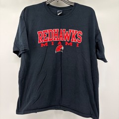 Miami Redhawks Shirt Mens XL Old Varsity Brand Black Short Sleeve Graphic