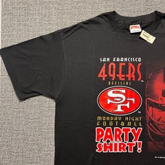 Vintage 90s San Francisco 49ers T Shirt 1993 Nutmeg Single Stitch Thrashed XL