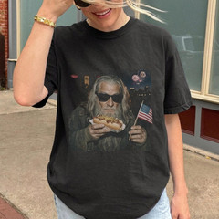4th of July Gandalf Wizard Hotdog Shirt, LOTR Inspired T-Shirts