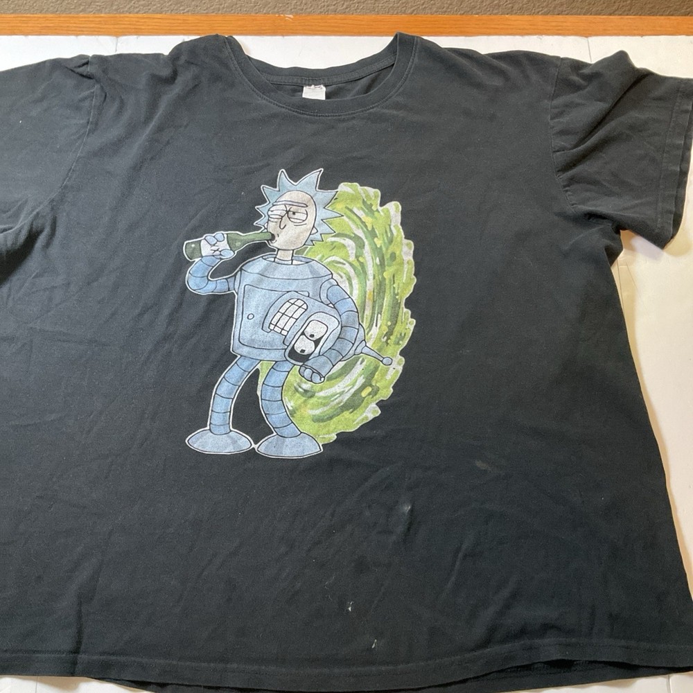 Rick and Morty Rick Sanchez T-Shirt Mens Black Sz-L #517