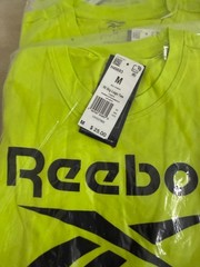 REEBOK Identity Big Logo T-Shirt sz M MEDIUM Acid Yellow i[