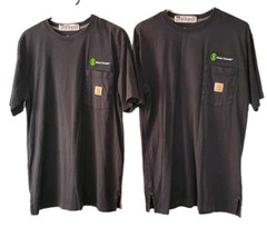 Lot Of 6 Carhartt Mens Medium BluePocket Crewneck T- Shirt Work Uniform Rental