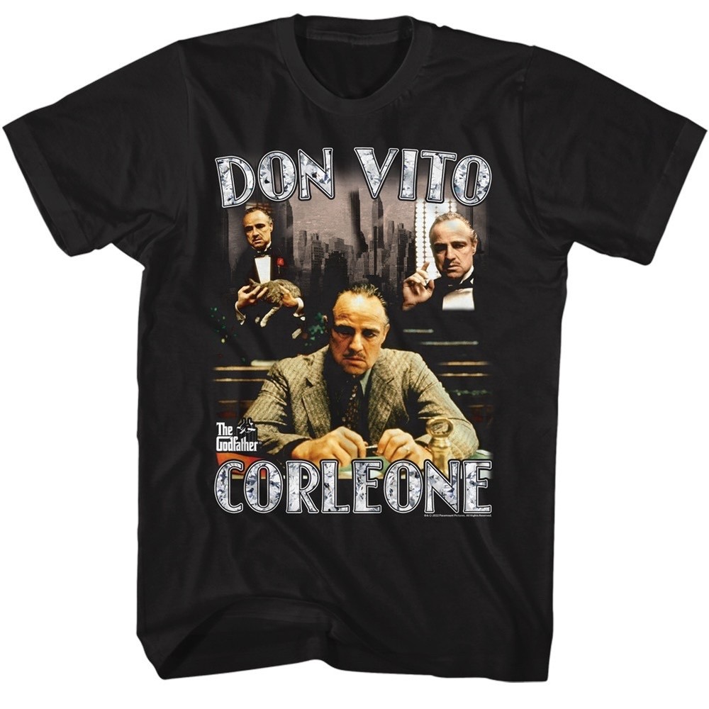 The GodFather Movie T-Shirt THE ONLY DON Mafia New Licensed Black Cotton Merch