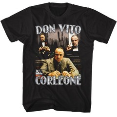 The GodFather Movie T-Shirt THE ONLY DON Mafia New Licensed Black Cotton Merch