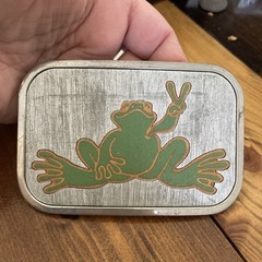 Vtg Peace Frog Buckle Rare Rebel Revolutions Belt Y2K Panama City Beach 90s