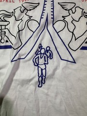 Vintage Asics Marathon Rotterdam 18th April 1999 White T-Shirt Mens Size Large