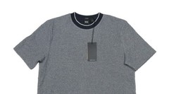 Boss Hugo Boss Navy H-Thompson Textured Pattern Cotton Short Sleeve T-Shirt L