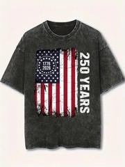 Patriotic Comfort Tee Mineral Wash Vintage Style