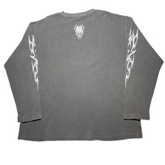 Vintage Interstate Thermal Shirt Tribal Y2K Grunge Waffle Knit Tattoo Heavy