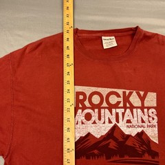 ComfortWash Rocky Mountains National Park T Shirt Adult XL Red Short Sleeve Tee