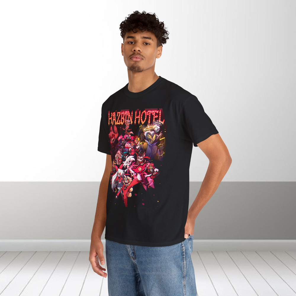 Hazbin Hotel Character Print Poster Style T-Shirt Unisex Gildan Cotton Tee