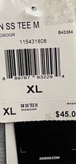 Adidas Mens Grey Tee Shirt Climate Control Size XL Extra Large Short Sleeve New
