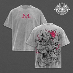 Vintage Majin Buu Graphic Heavyweight Acid Wash Streetwear Collection: Oversized