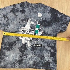 Nasa Shirt Mens xl gray tye dye astronaut outerspace graphic space suit ship