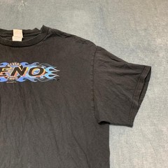 Vintage Reno Nevada 2005 Flames T-Shirt Adult XL Black Cotton Delta Pro Weight