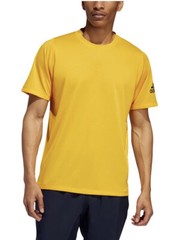 Adidas men’s workout the go to tee shirt yellow 100% Cotton New