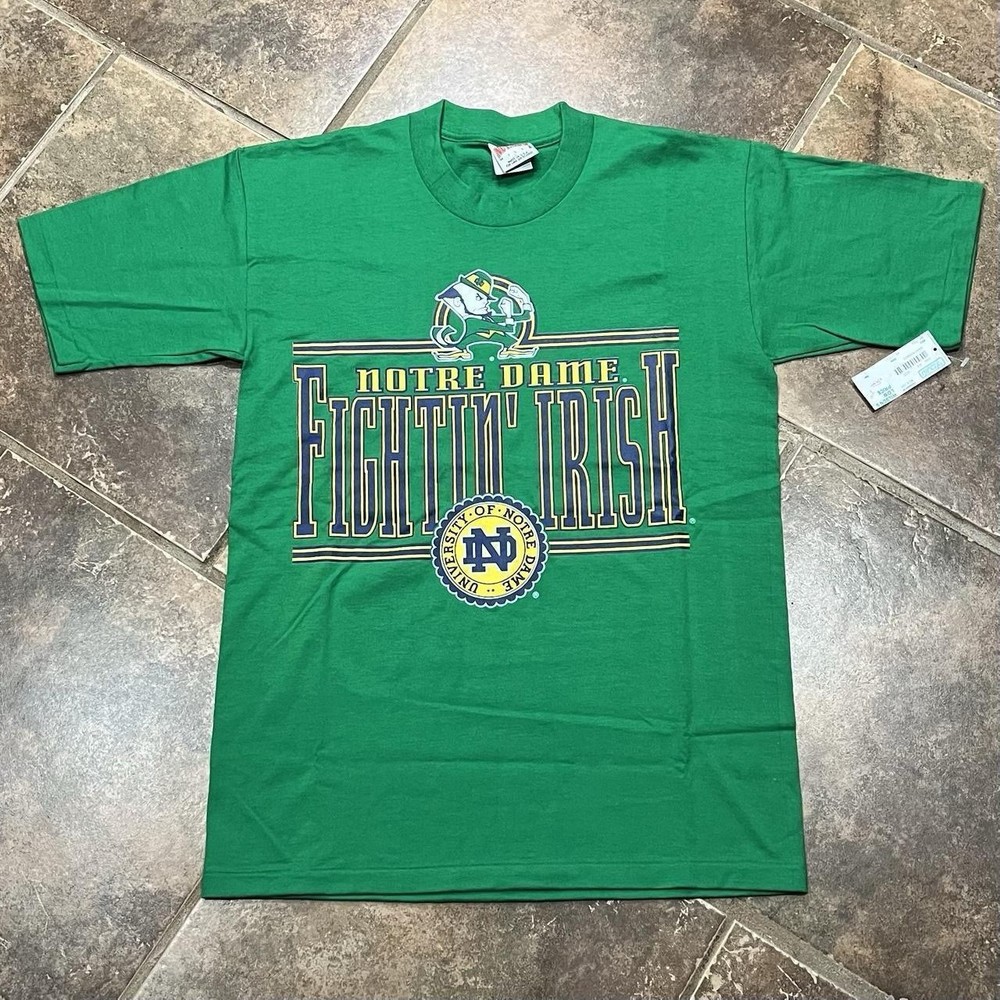 Vintage 90s Nutmeg Notre Dame University College Sports Tshirt Men’s Large VTG