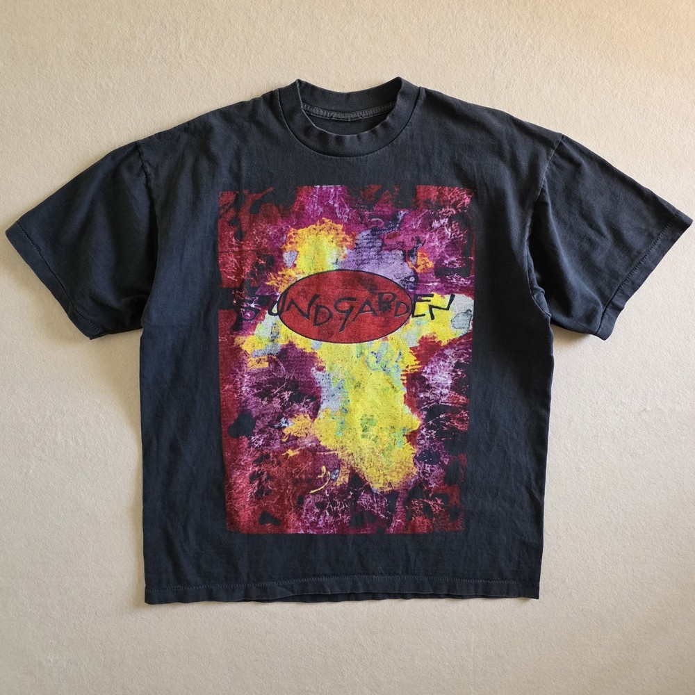 Soundgarden Superunknown European Tour ’94 Print Tshirt Tee Faded Black XL