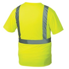 HIGH VISIBILITY ANSI ISEA CLASS 2 REFLECTIVE HI VIS ROAD WORK SAFETY T SHIRT