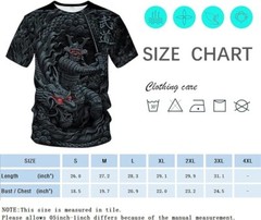 Chinese Warrior Dragon Men’s Short Sleeve T-Shirt Size Medium