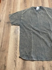 Alstyle Apparel & Activewear Shirt, Men’s Size Medium, Black Bleach Wash