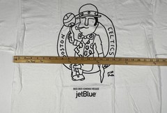 Boston Celtics Nick Shea Art T Shirt Mens XL White 2022 NBA Schedule