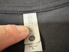 Next Level Apparel Men’s Black Graphic Print Logo Crew Neck Short Sleeve T-Shir…