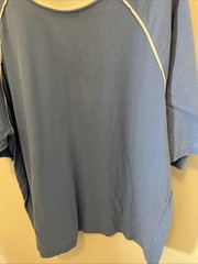 Vintage Foot Locker 2XL Blue Shirt Cotton Raglan Contrast Collar Y2K Streetwear