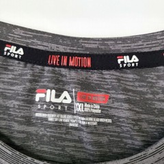 Fila Sport Running Men’s Size XXL Gray Pinstripe Athletic Crew-Neck T-Shirt